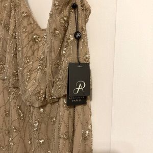 Adrianna papell bridesmaid dress in gold/champagne